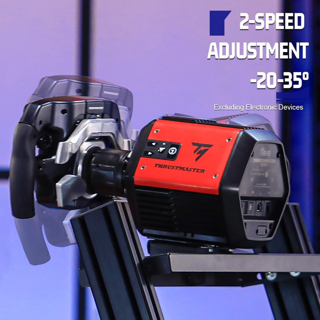 Marada Racing Simulator Cockpit with Monitor Stand and Black Seat M444
