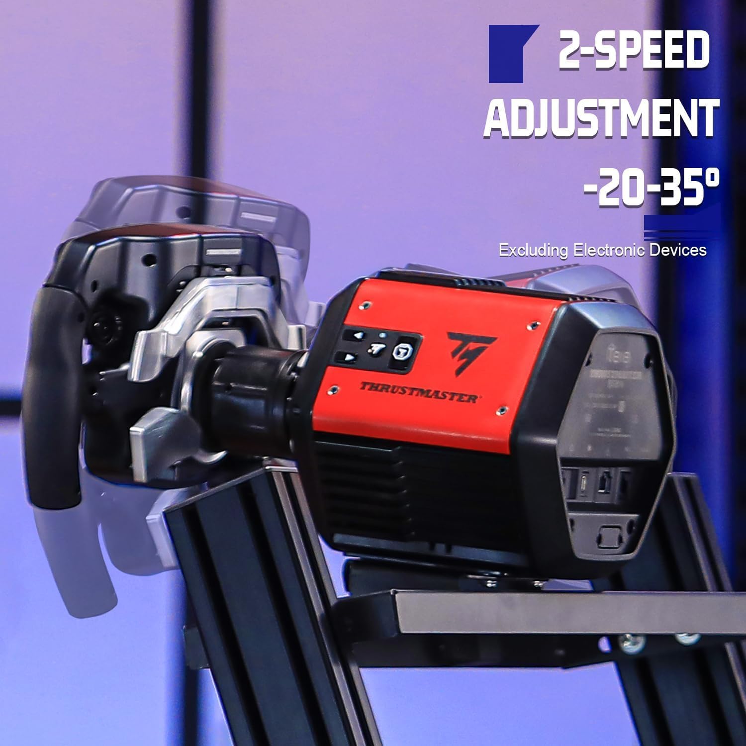 Marada Racing Simulator Cockpit with Monitor Stand and Black Seat M444