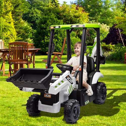 12V JCB Licensed Ride On Tractor Truck with Excavator, Bulldozer & Remote Control N831