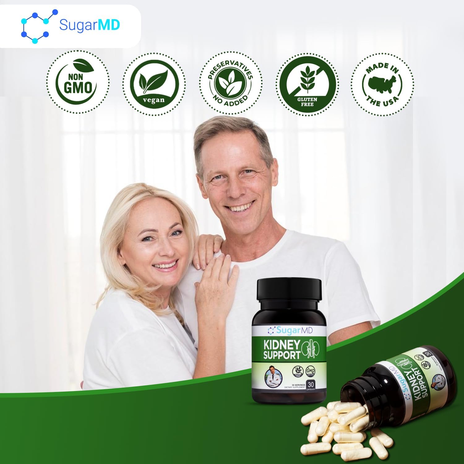 SugarMD Dr. Ergin's Kidney Support Formula 30 Capsules Y558