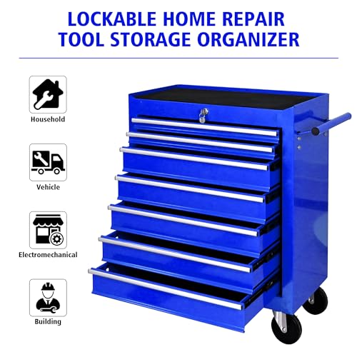5-Drawer Rolling Tool Chest with Brake Casters, Black E95317
