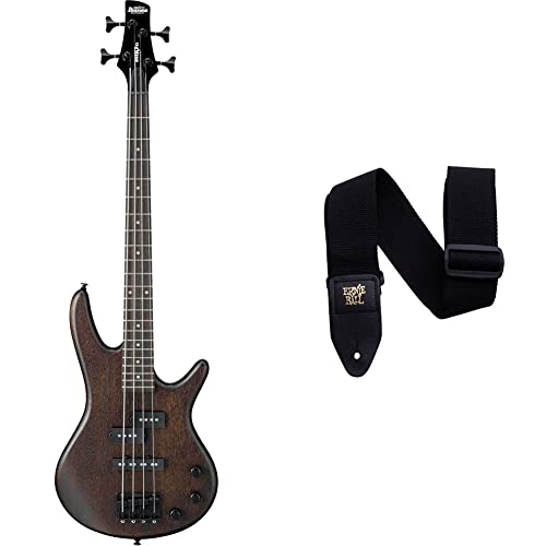 Ibanez 4 String Bass Guitar, Right, Walnut Flat (GSRM20BWNF)