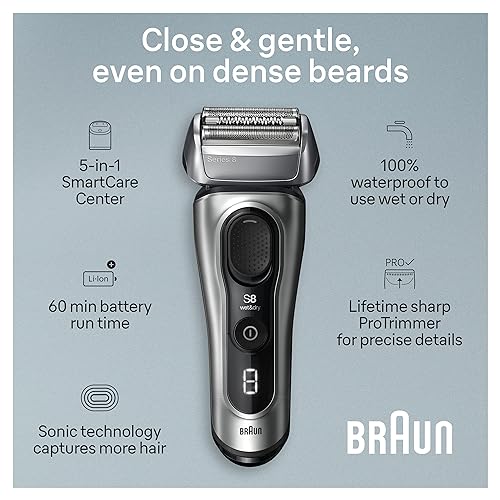 Braun Series 8 Electric Razor for Men, Wet & Dry, 60min Runtime R690