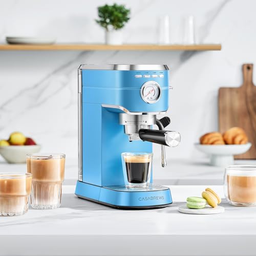 CASABREWS CM5418 Espresso Machine 20 Bar, Compact Espresso Maker with Milk Frother, Stainless Steel, Silver K680