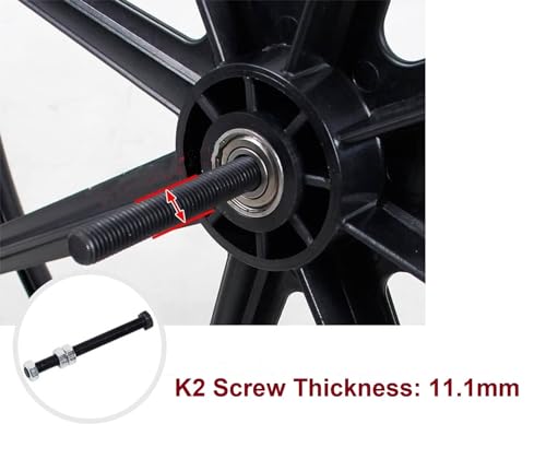 Flat Free Rear Wheels for 16-20 Inch Wheelchairs with Bearings and Handrim, Set of 2 E404