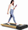 Walking Pad, High Grade Wood Under Desk Treadmill 300LBS Capacity, Max 3.5 HP Electric Treadmill for Home Office Installation-Free with Remote Control LED Display High，Sound Quality Speaker