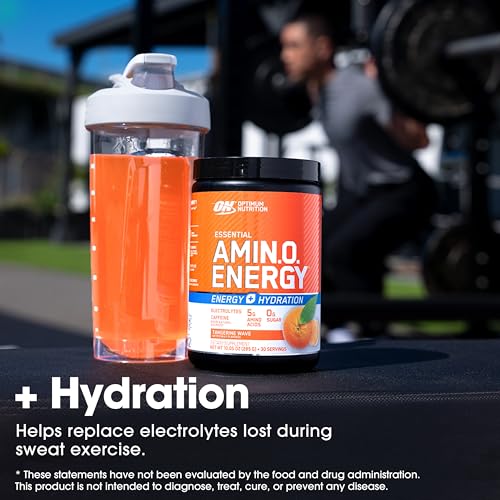 Optimum Nutrition Amino Energy Powder Plus Hydration, Tangerine Wave, 30 Servings Q75781