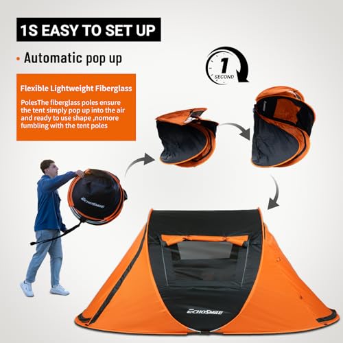 EchoSmile Instant Pop Up Tent, Water Resistant, Portable with Carry Bag E656