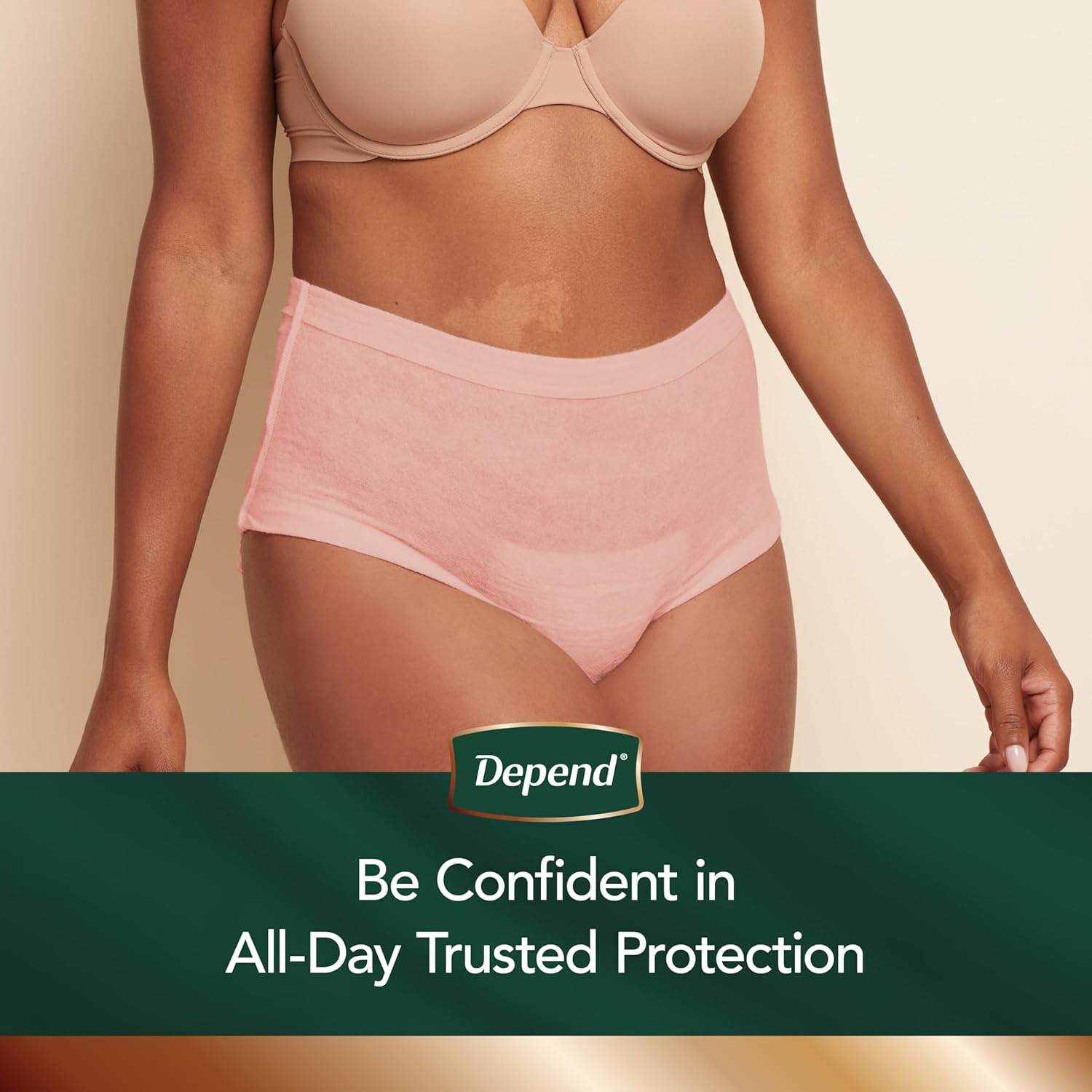 Depend Silhouette Maximum Absorbency Women’s Incontinence Underwear, Large, Pink, 12 Count (Pack of 2) F3369
