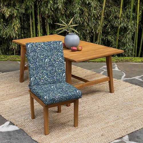 ARDEN Outdoor Dining Chair Cushion 20 x 20 in Weather-Proof Fade Resistant Sapphire Blue J523