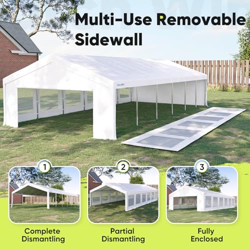 Quictent 20x20 Party Tent Heavy Duty Outdoor Canopy with Storage Bags M75972