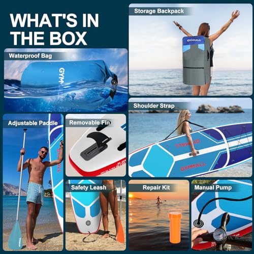 Inflatable Stand Up Paddle Board for Adults & Youth with Non-Slip Deck and Storage Bag M9527