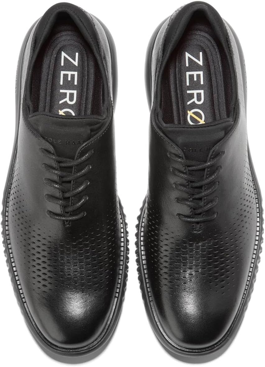 Cole Haan Men's 2.Zerogrand Laser Wingtip Oxford Black Leather M4406