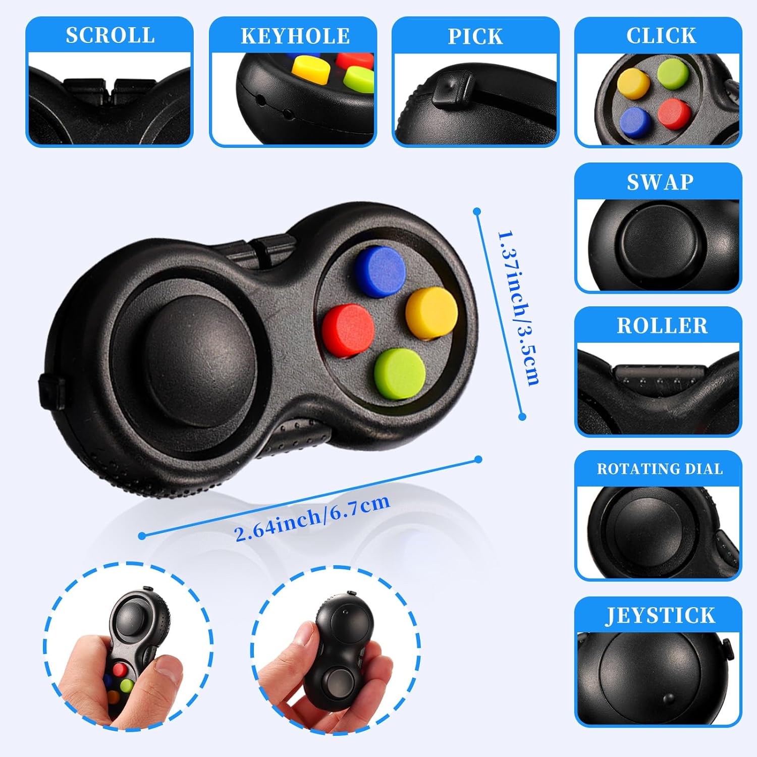 7Pack Fidget Toys Set Sensory Pack for Kids Adults Autism ADHD Stress Relief P44477