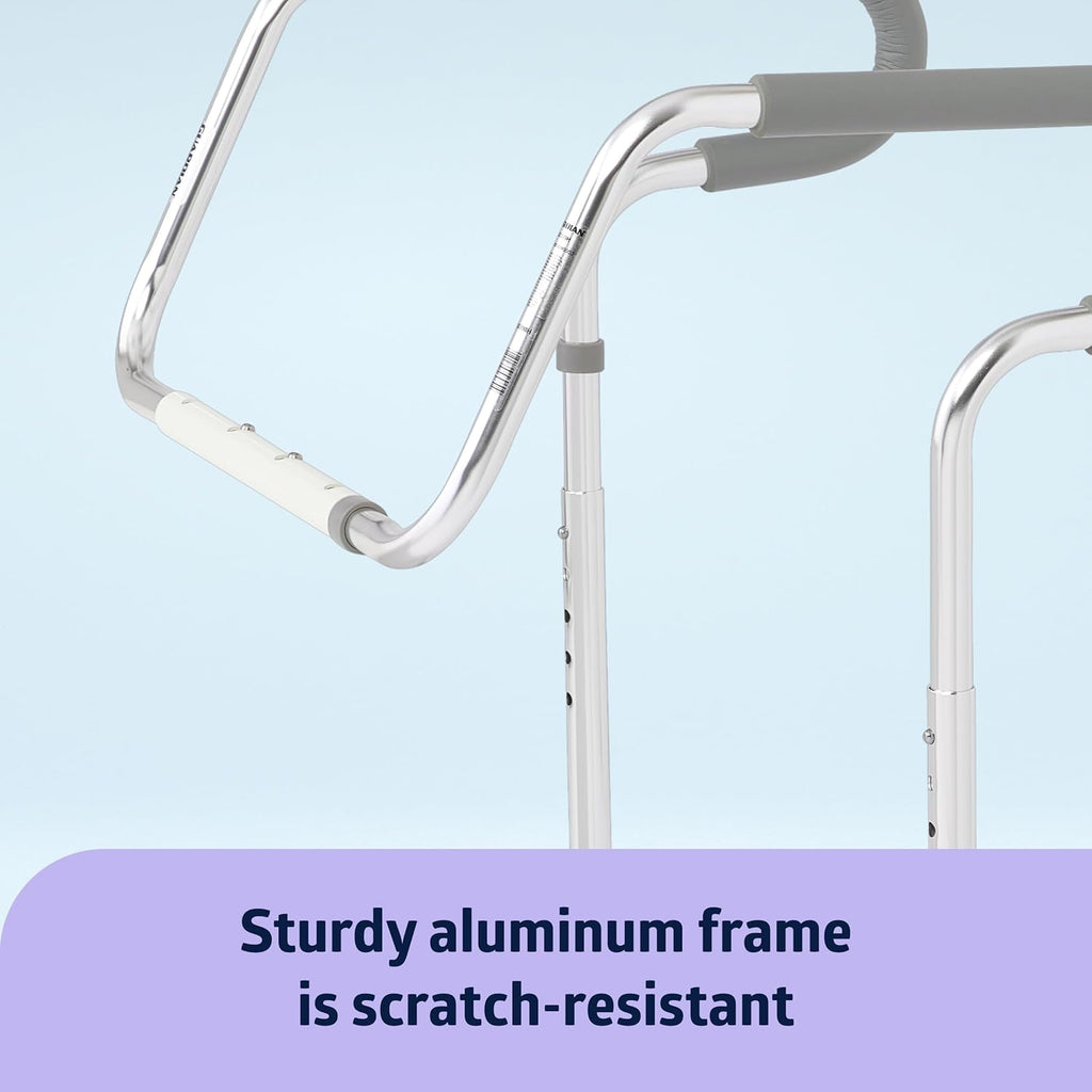 Medline Toilet Safety Rail for Seniors, Height Adjustable, 300 LB Capacity G790926