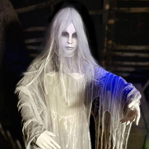 Haunted Hill Farm Soul Sucker Demon Reaper with Child by Tekky, Motion-Activated Halloween Animatronic Q202293
