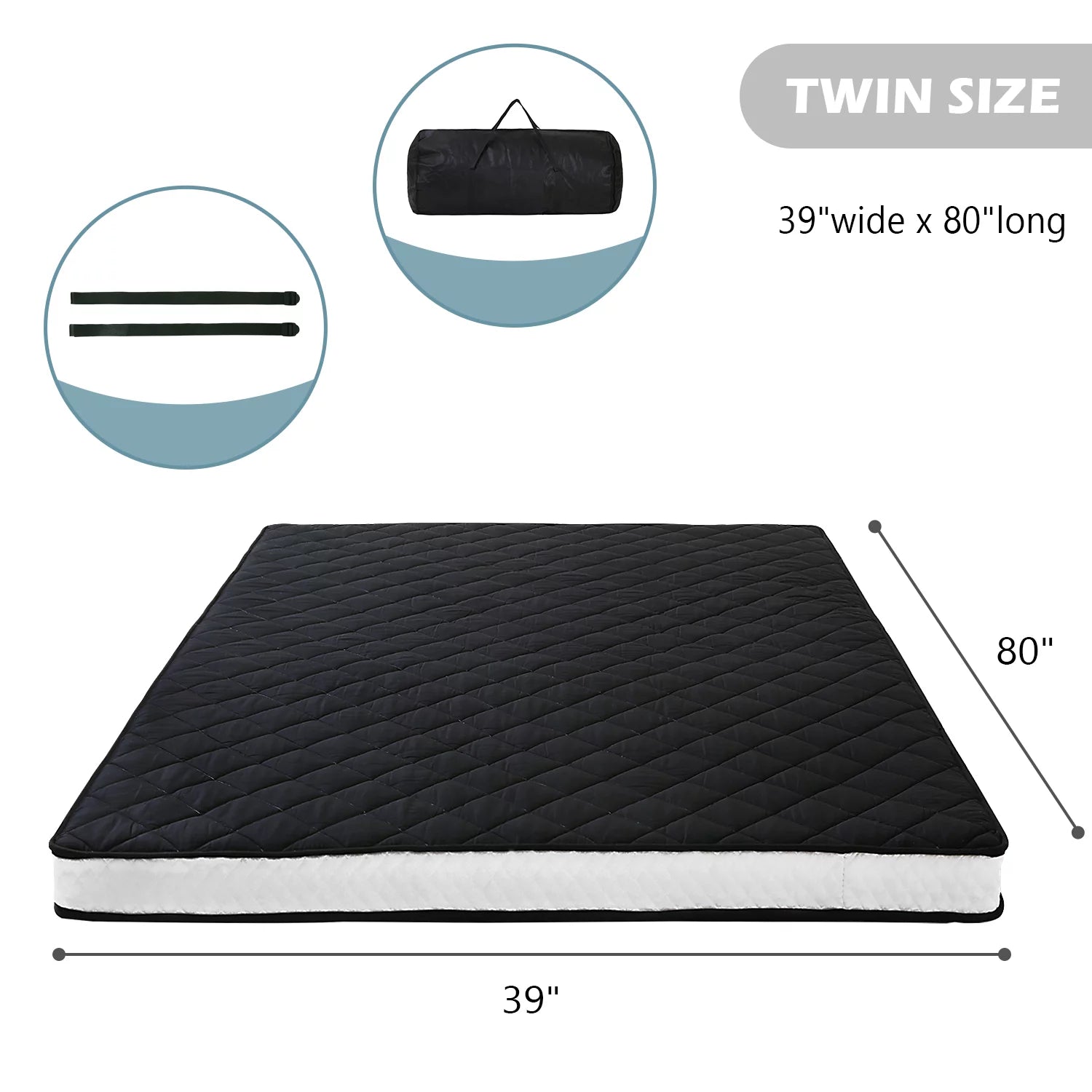 SLSY Futon Mattress, Extra Thick Padded Japanese Floor Mattress N509