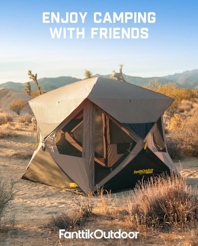 FanttikOutdoor Alpha C4 Ultra Camping Tent 4 Person Pop Up Instant Cabin M610