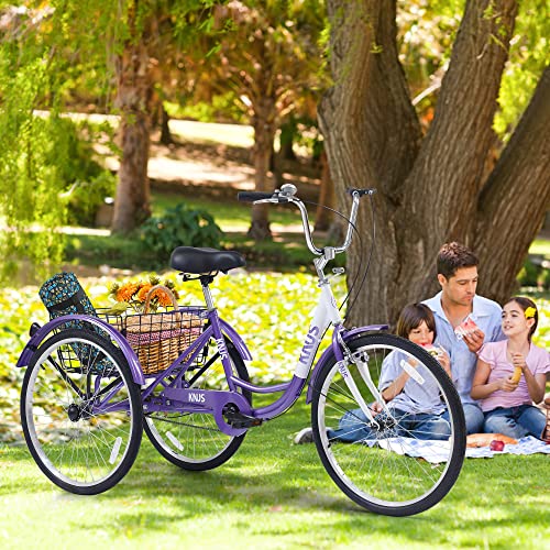Outroad Adult Tricycle 26 Inch 3 Wheel Cruiser Bike with Large Basket P100