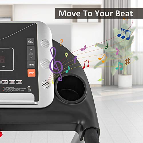 Foldable Treadmill 2.5 HP Portable with Incline LED Display for Home Q467729
