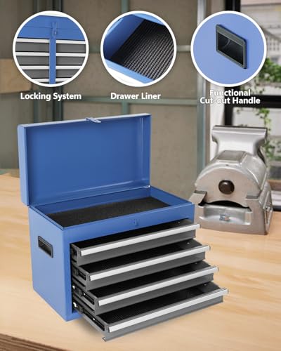 5-Drawer Rolling Tool Chest with Brake Casters, Black E95317