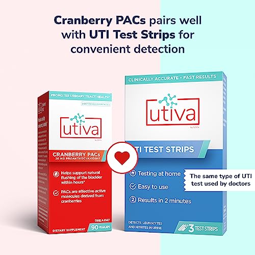 Utiva Cranberry PACs 36mg – Urinary Tract Health Supplement, 30 Vegi Capsules Q2669