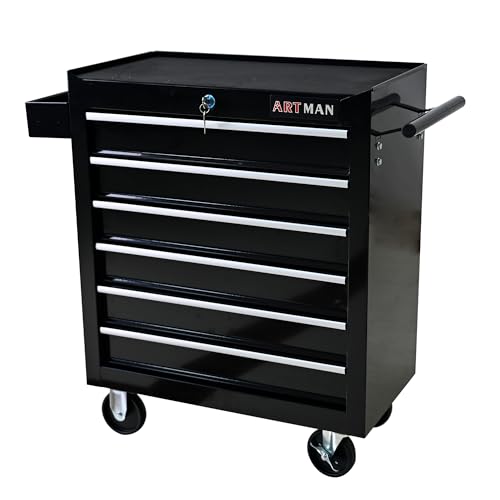 5-Drawer Rolling Tool Cart with Wheels, Black V51953