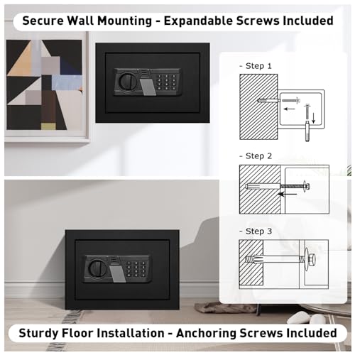 TOTOY 1.2 Cu Ft Electronic Keypad Security Safe with Sensor Light L285