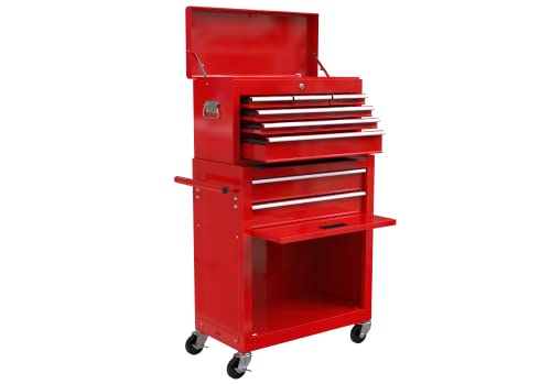 5-Drawer Rolling Tool Cart with Wheels, Black V51953