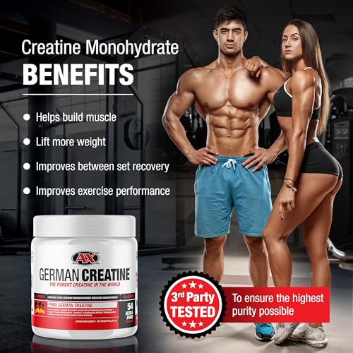 Pure Creapure Micronized Creatine Monohydrate Powder, 99.99% Purity, 270g I3650