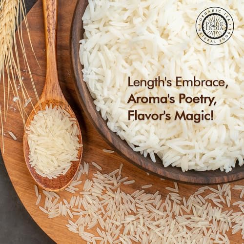 Pride Of India Extra Long Indian Golden Basmati Rice, Parboiled Sella, 1.5 Pound Jar N1195