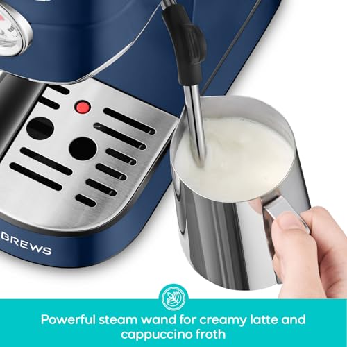 CASABREWS CM5418 Espresso Machine 20 Bar, Compact Espresso Maker with Milk Frother, Stainless Steel, Silver K680