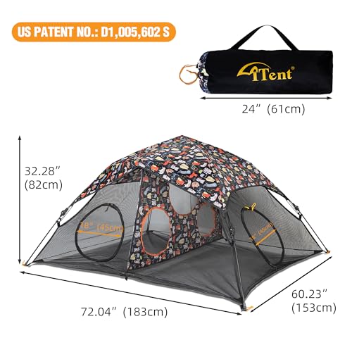 X-Large Catio Outdoor Cat Enclosure and Cat Tower Tent, 3-Tier Portable Foldable, Two Doors Z502328