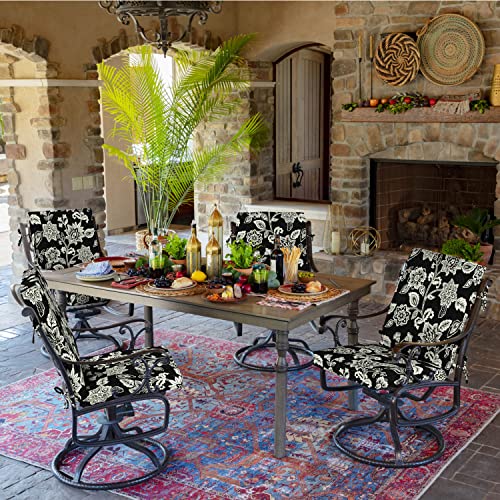 ARDEN Outdoor Dining Chair Cushion 20 x 20 in Weather-Proof Fade Resistant Sapphire Blue J523
