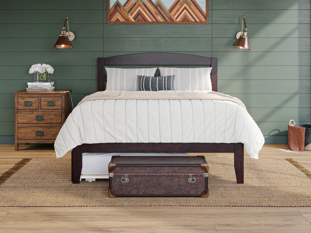 AFI Warren 14" Queen Wood Platform Bed Frame with Trundle, Espresso L43942