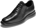 Cole Haan Men's 2.Zerogrand Laser Wingtip Oxford, Black Leather/Black, 11.5