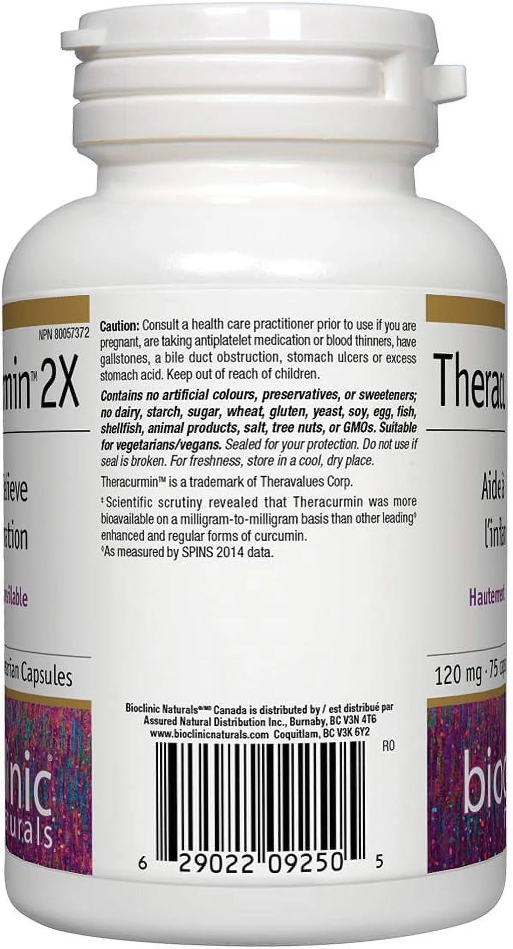 Bioclinic Naturals Theracurmin 2X 75 VegCapsules P311826