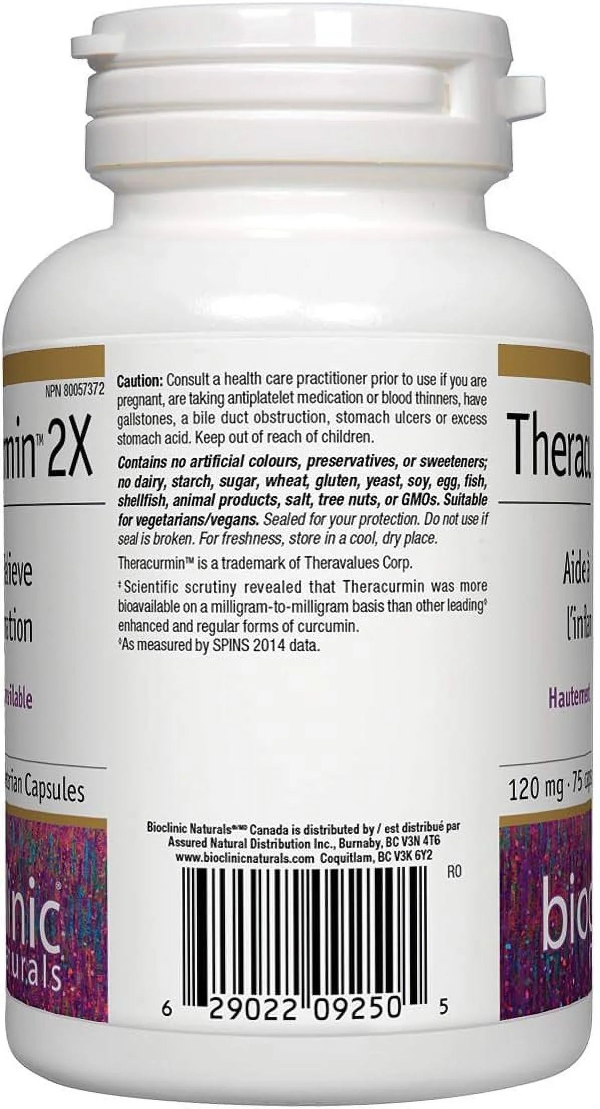 Bioclinic Naturals Theracurmin 2X 75 VegCapsules P311826