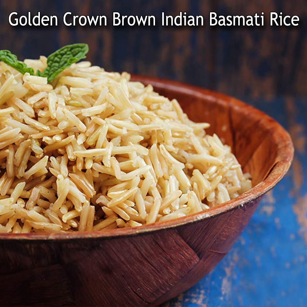 Golden Crown Brown Indian Basmati Rice Extra Long Grain 10 Lb K571467