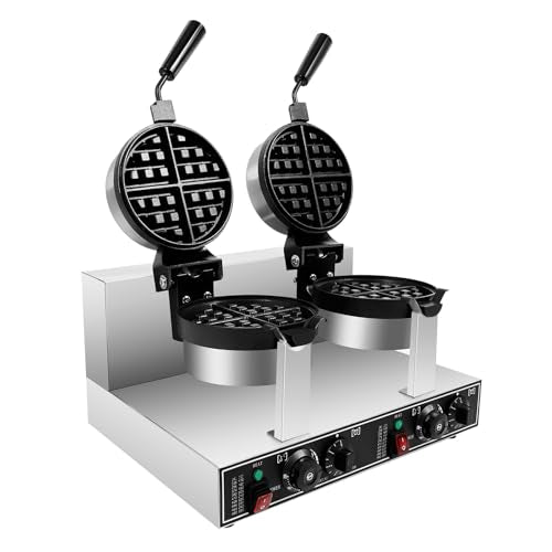 Commercial Electric Waffle Maker 2400W Double-Head Non-Stick Belgian K169