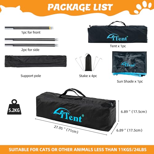 X-Large Catio Outdoor Cat Enclosure and Cat Tower Tent, 3-Tier Portable Foldable, Two Doors Z502328