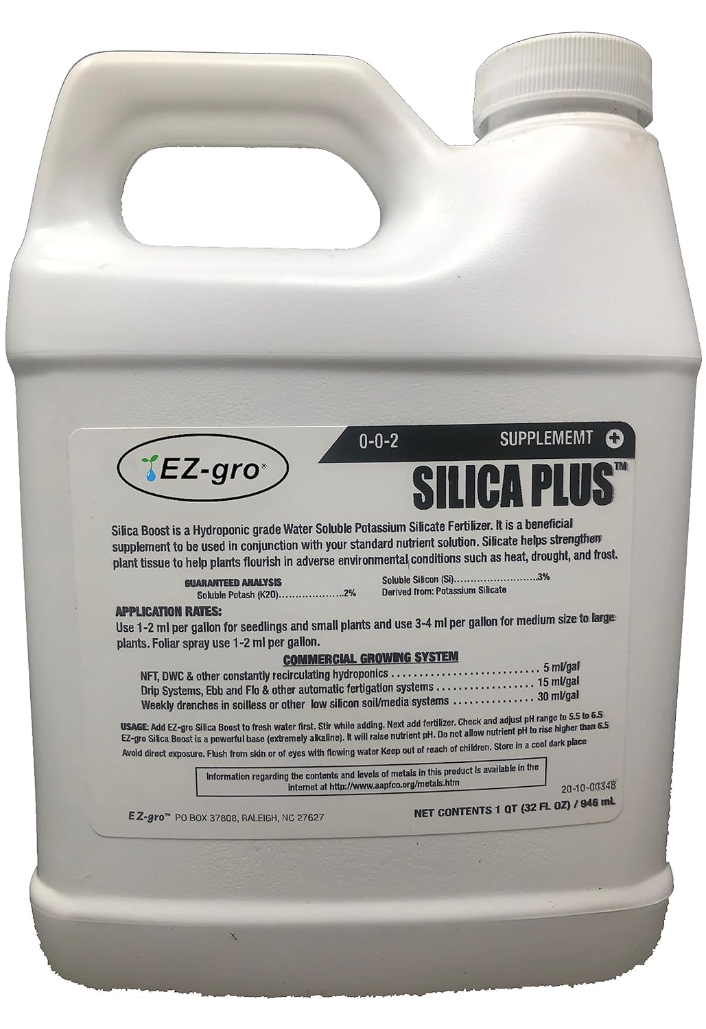 Liquid Silica Plus Fertilizer Supplement by EZ-gro, 32 oz D6524