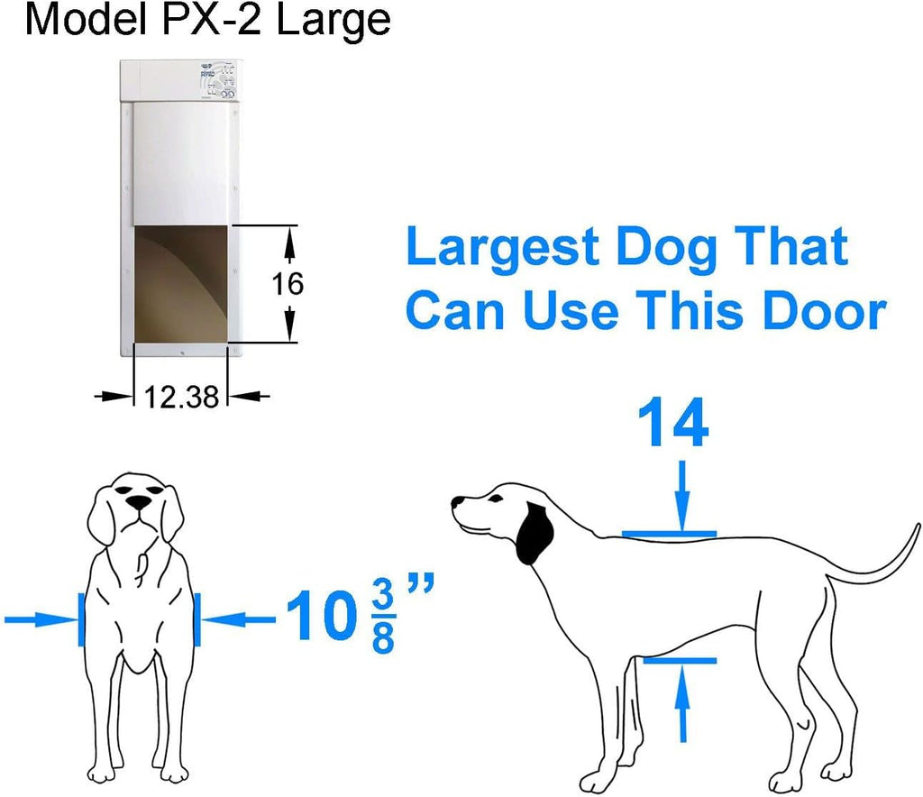 Power Pet Electronic Dog Door PX2-WIFI for Pets up to 100 lbs U9710