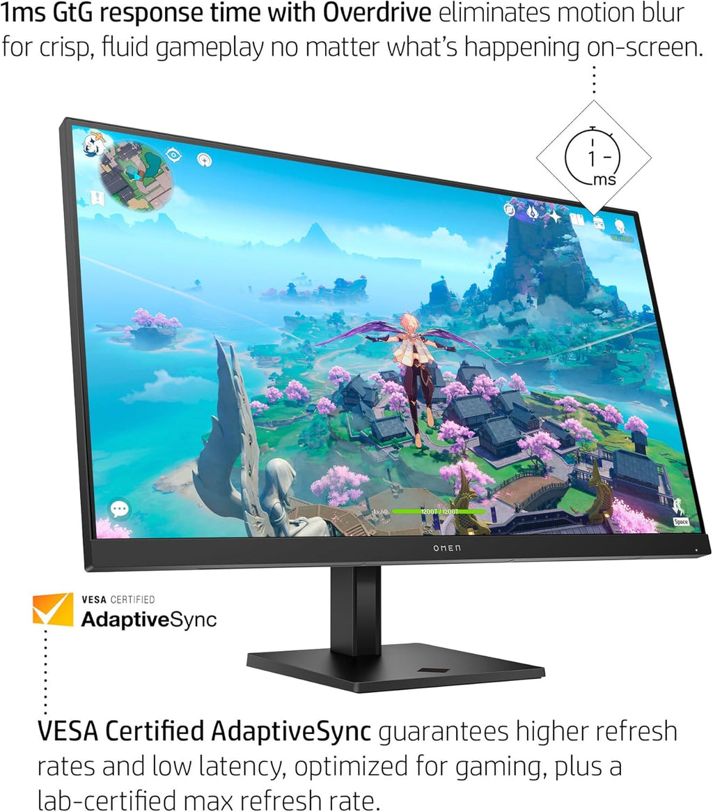 HP OMEN 32q QHD 165Hz Gaming Monitor, IPS Panel, AMD FreeSync Premium O34458