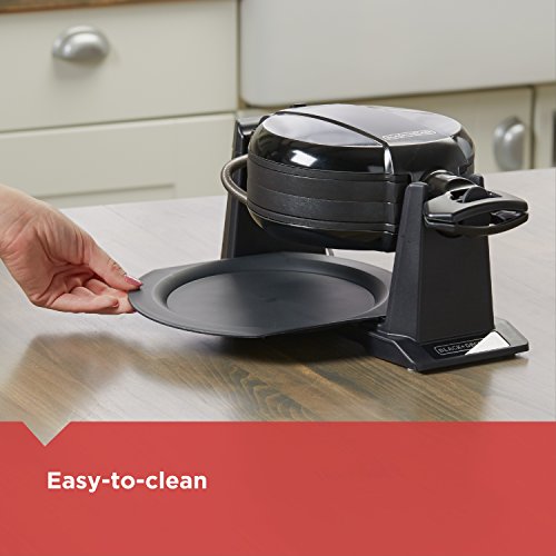 BLACK+DECKER Rotating Waffle Maker, Black W4047
