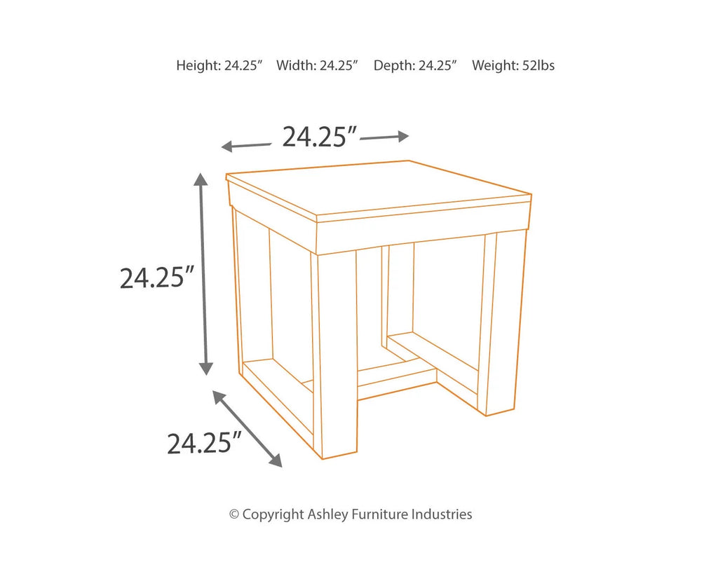 Signature Design by Ashley Watson End Table, Dark Brown D5658