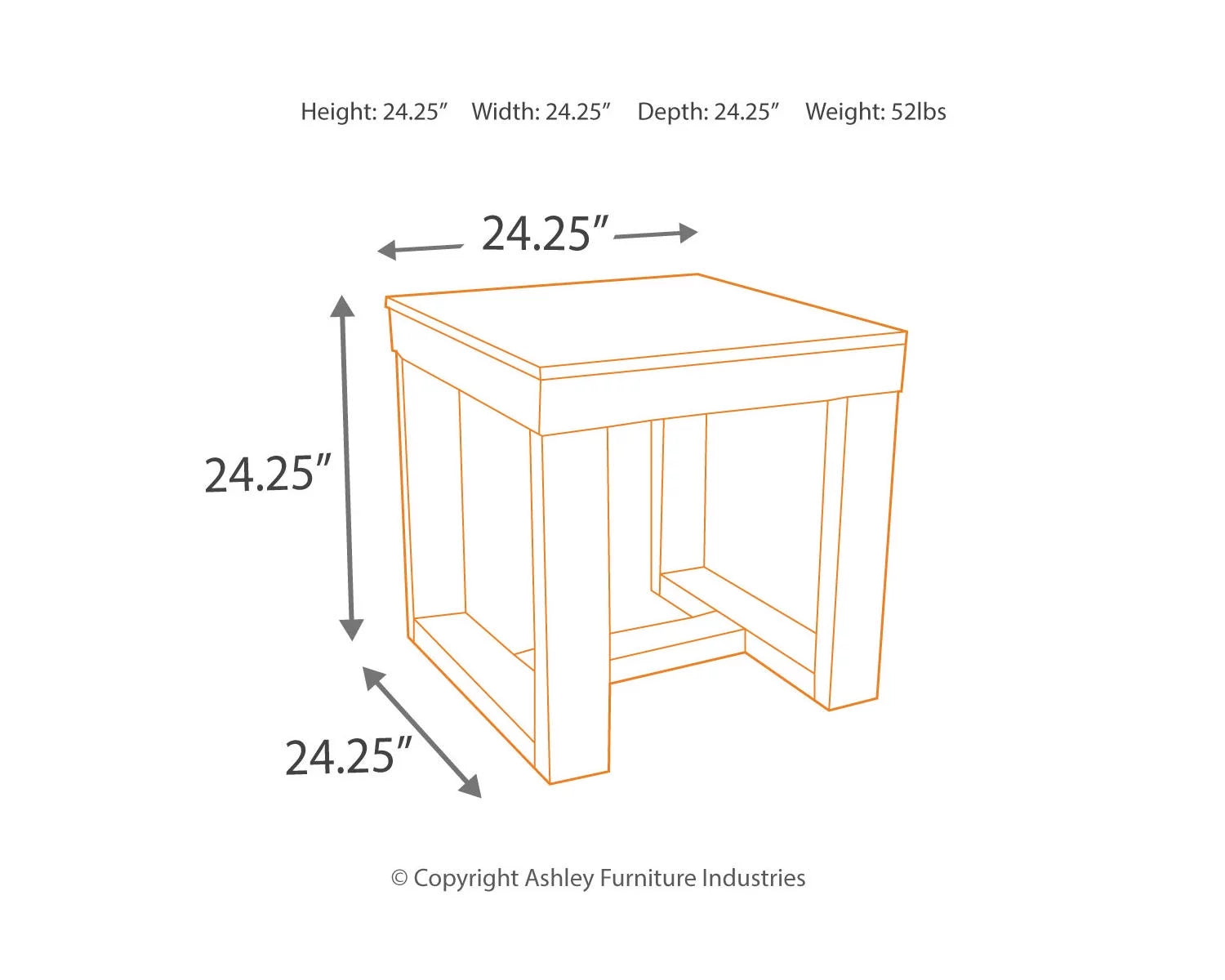 Signature Design by Ashley Watson End Table, Dark Brown D5658