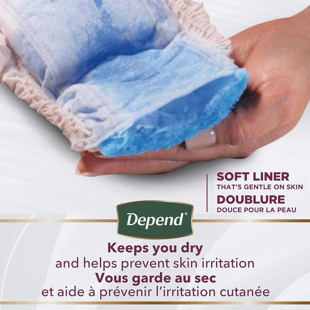 Depend Silhouette Maximum Absorbency Disposable Postpartum Underwear for Women, Pink, Medium O457