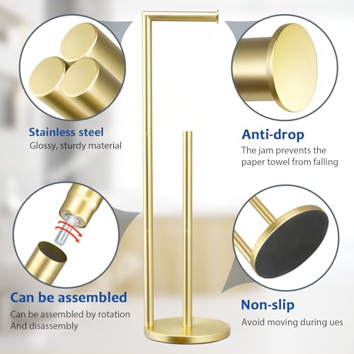 Bathroom Toilet Paper Holder Stand with Storage Y372607