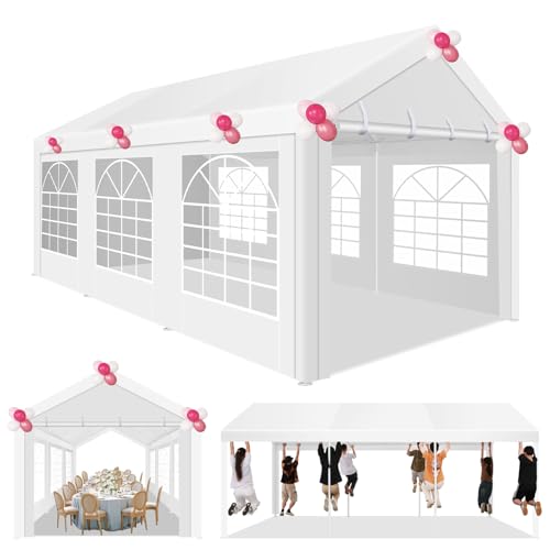 COBIZI 20x40 Party Tent Heavy Duty with Removable Sidewall, White S4012
